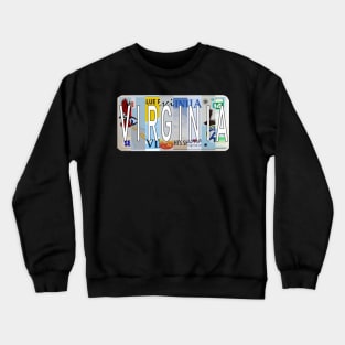 Virginia License Plates Crewneck Sweatshirt